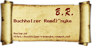 Buchholzer Reményke névjegykártya